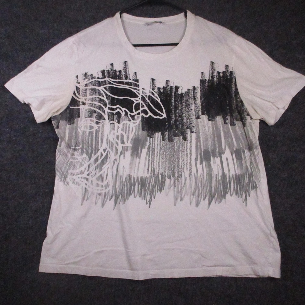Versace Collection Shirt Mens XL White Medusa Graphic T Shirt Tee Designer
